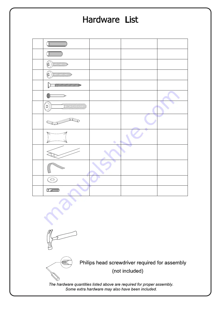 Walker Edison BRATT6DRD Assembly Instructions Manual Download Page 4