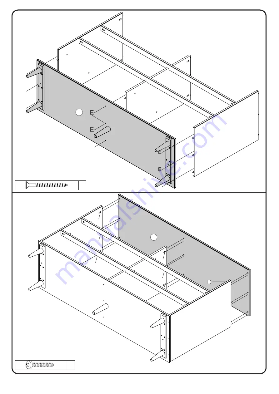 Walker Edison BRATT6DRD Assembly Instructions Manual Download Page 7