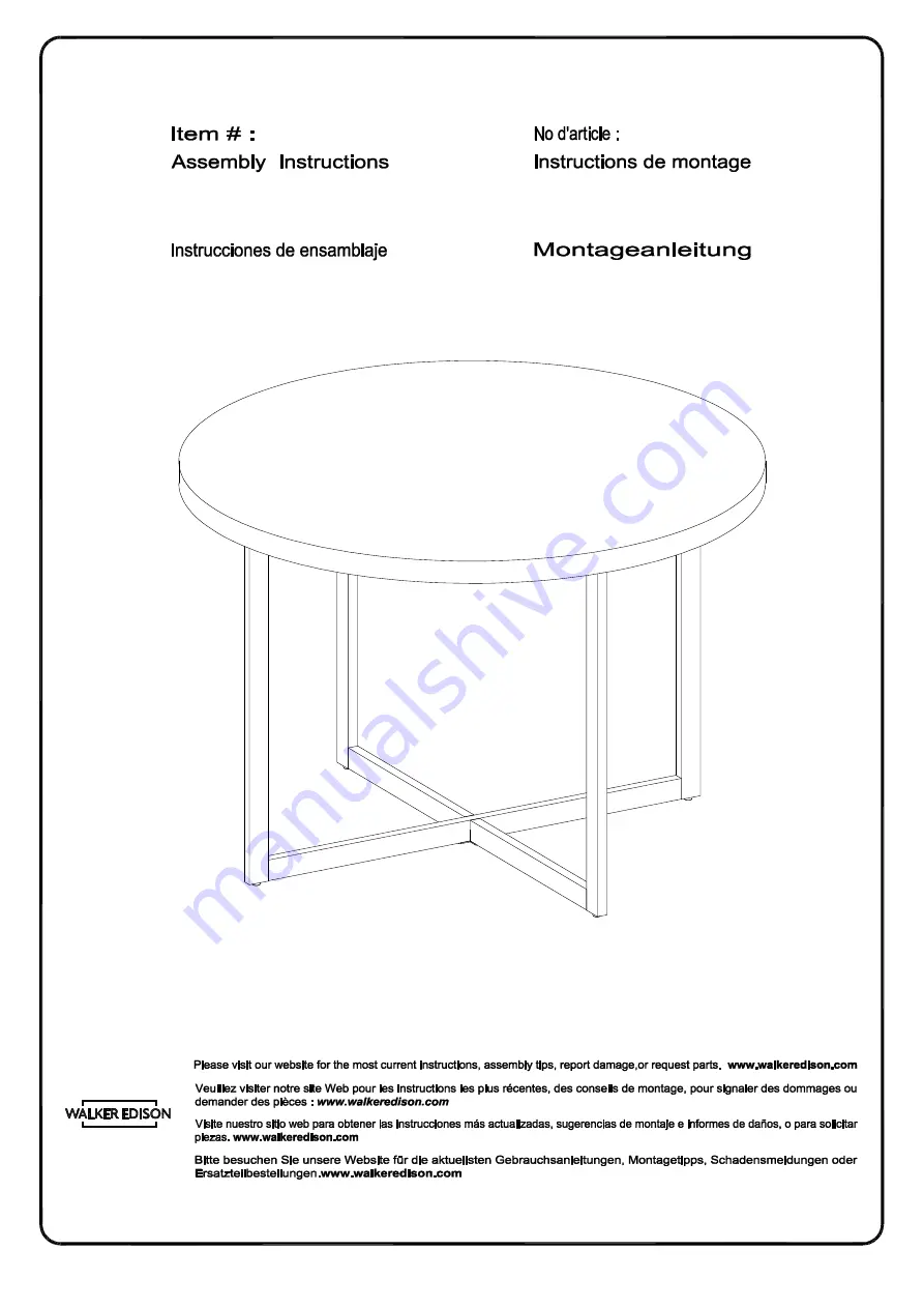 Walker Edison Breeze CNRD1D Скачать руководство пользователя страница 1