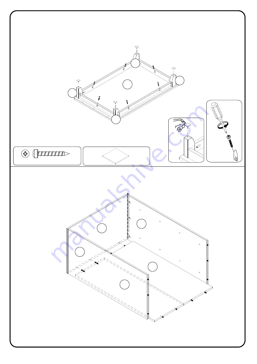 Walker Edison BRLAC4D Assembly Instruction Manual Download Page 8