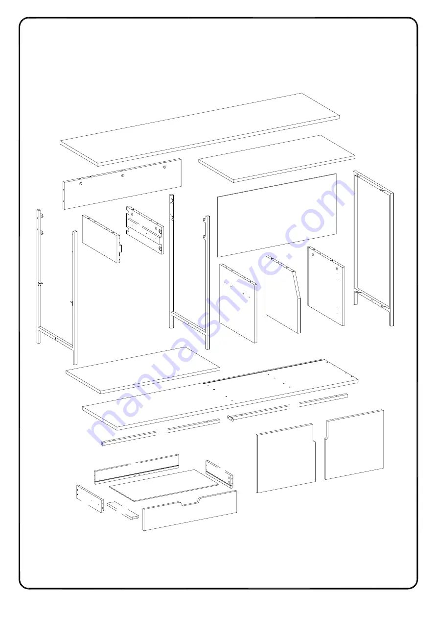 Walker Edison BS58KEAST Assembly Instructions Manual Download Page 3