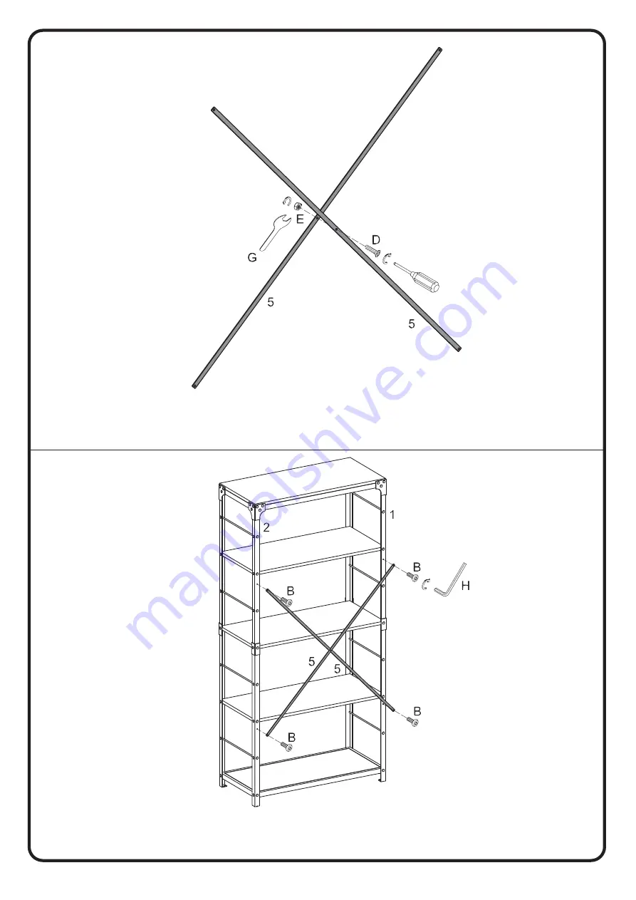 Walker Edison BS64AI Assembly Instructions Manual Download Page 6