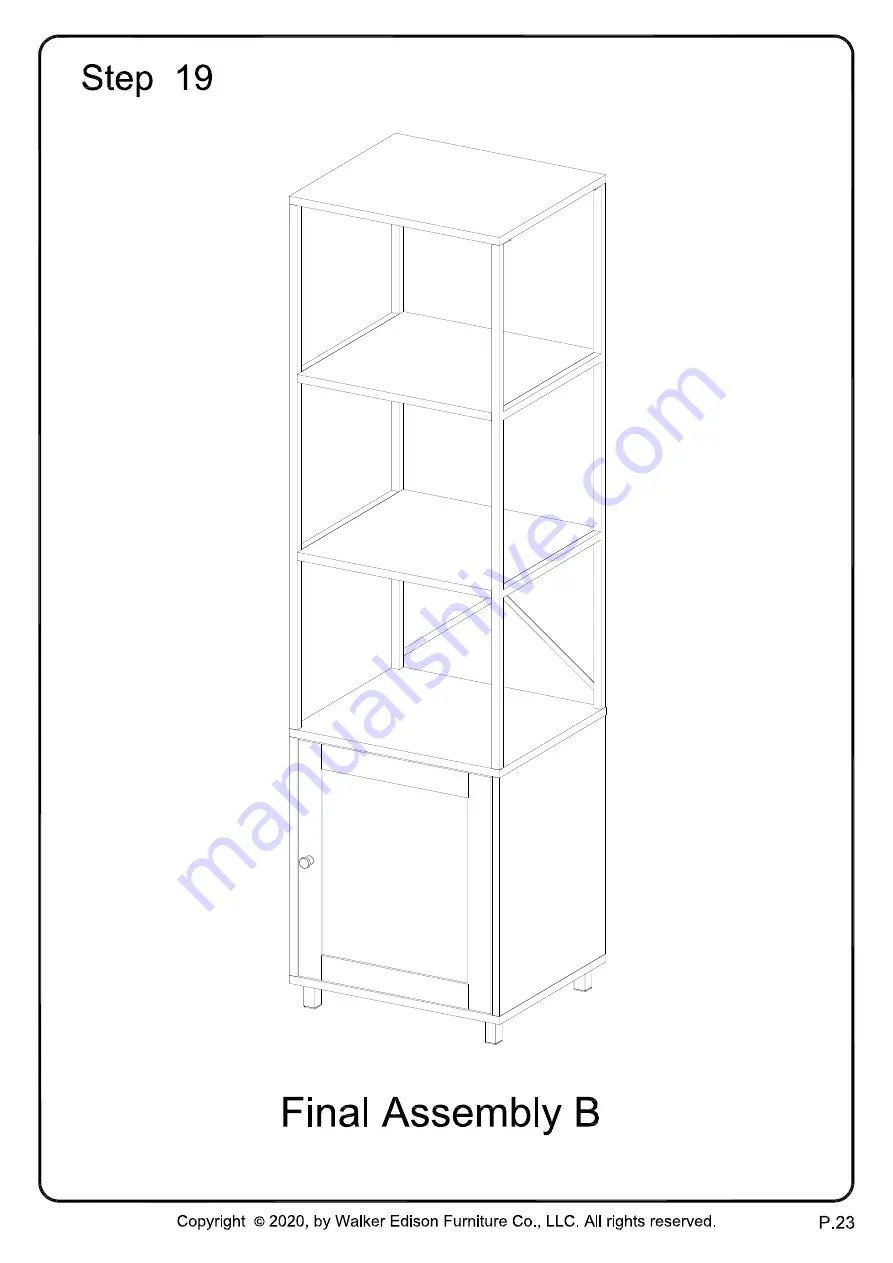 Walker Edison BS64LAN1D Скачать руководство пользователя страница 23