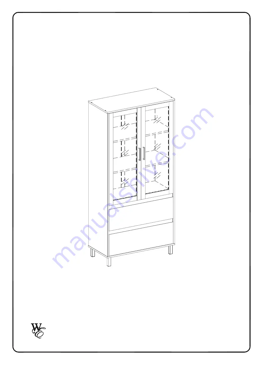 Walker Edison BS68CLHUT Assembly Instructions Manual Download Page 1