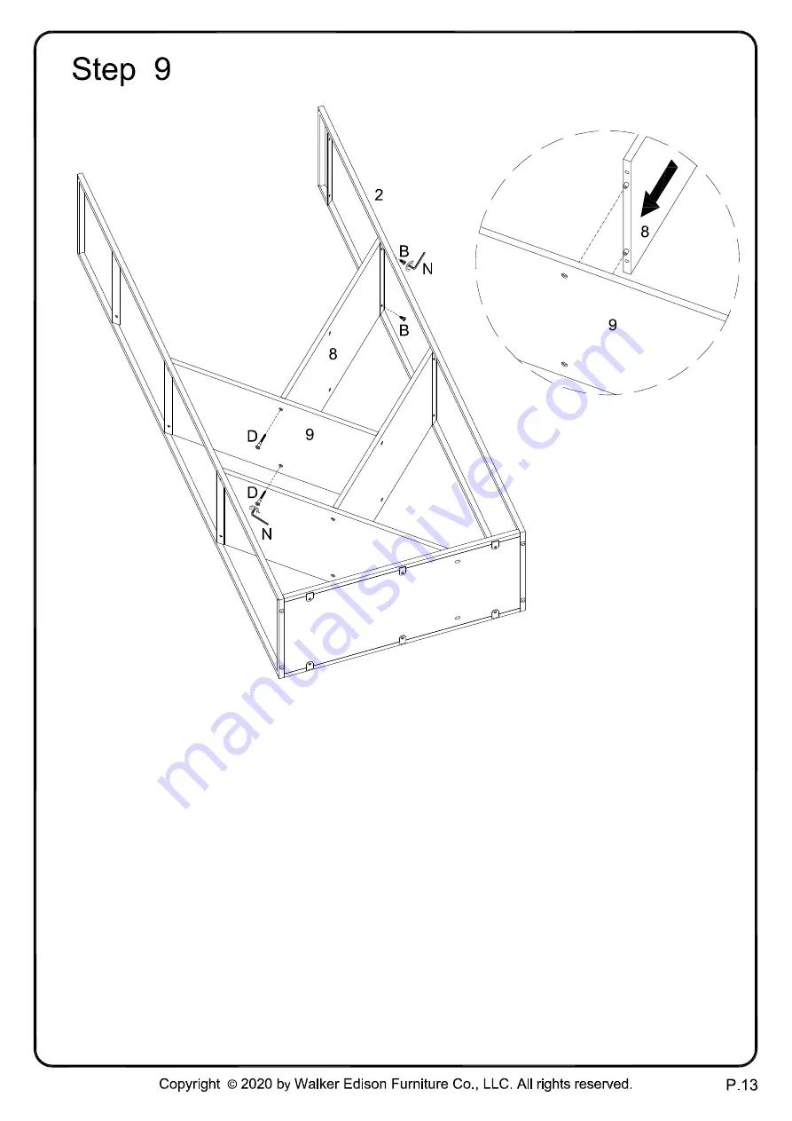 Walker Edison BS68VON Скачать руководство пользователя страница 13