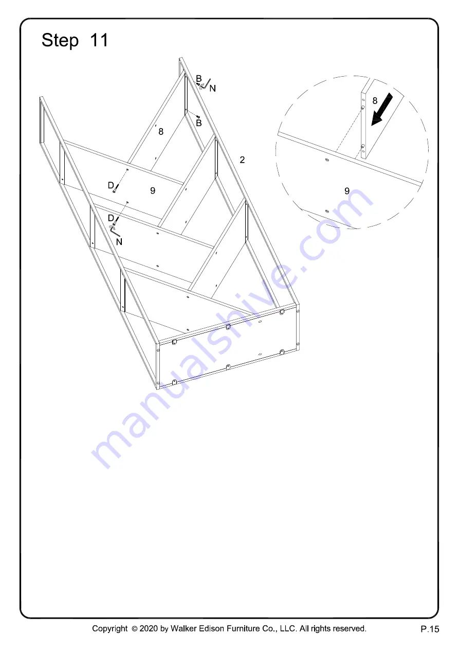 Walker Edison BS68VON Скачать руководство пользователя страница 15