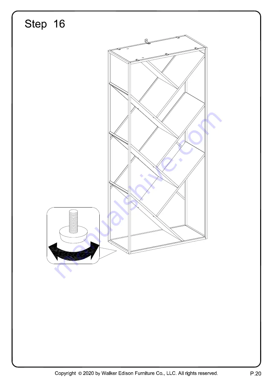 Walker Edison BS68VON Assembly Instructions Manual Download Page 20