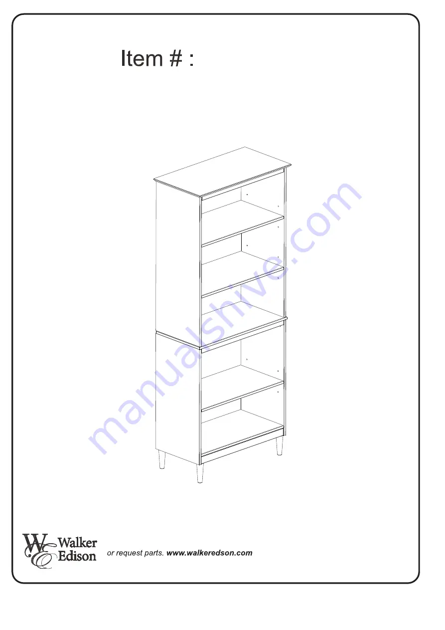 Walker Edison BS70SPNC Скачать руководство пользователя страница 1