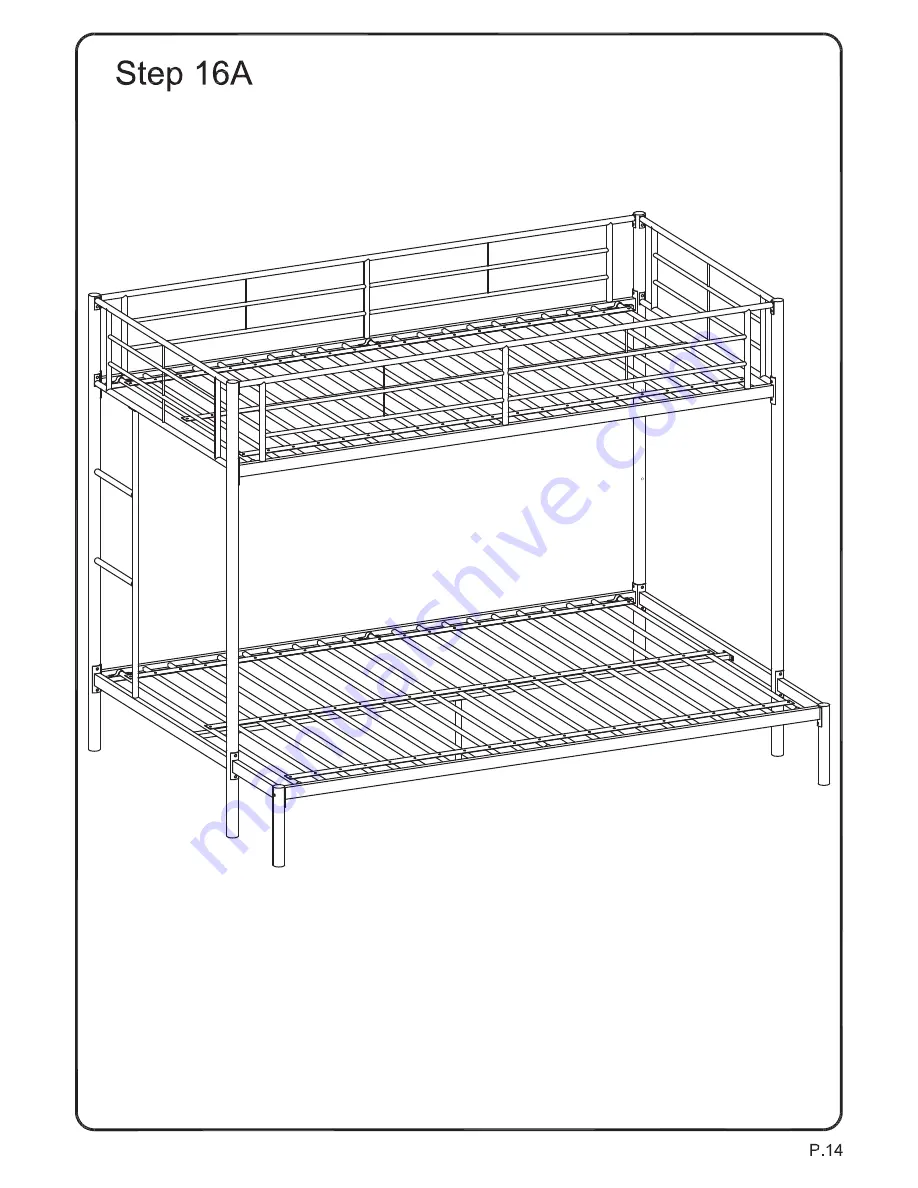 Walker Edison BTODSP Assembly Instructions Manual Download Page 14