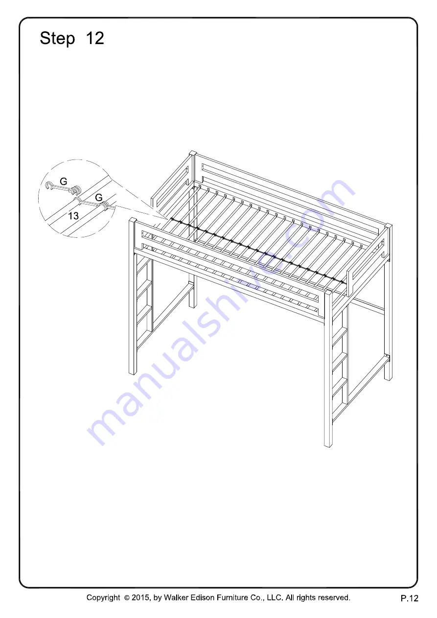 Walker Edison BTSQTOL Assembly Instructions Manual Download Page 12