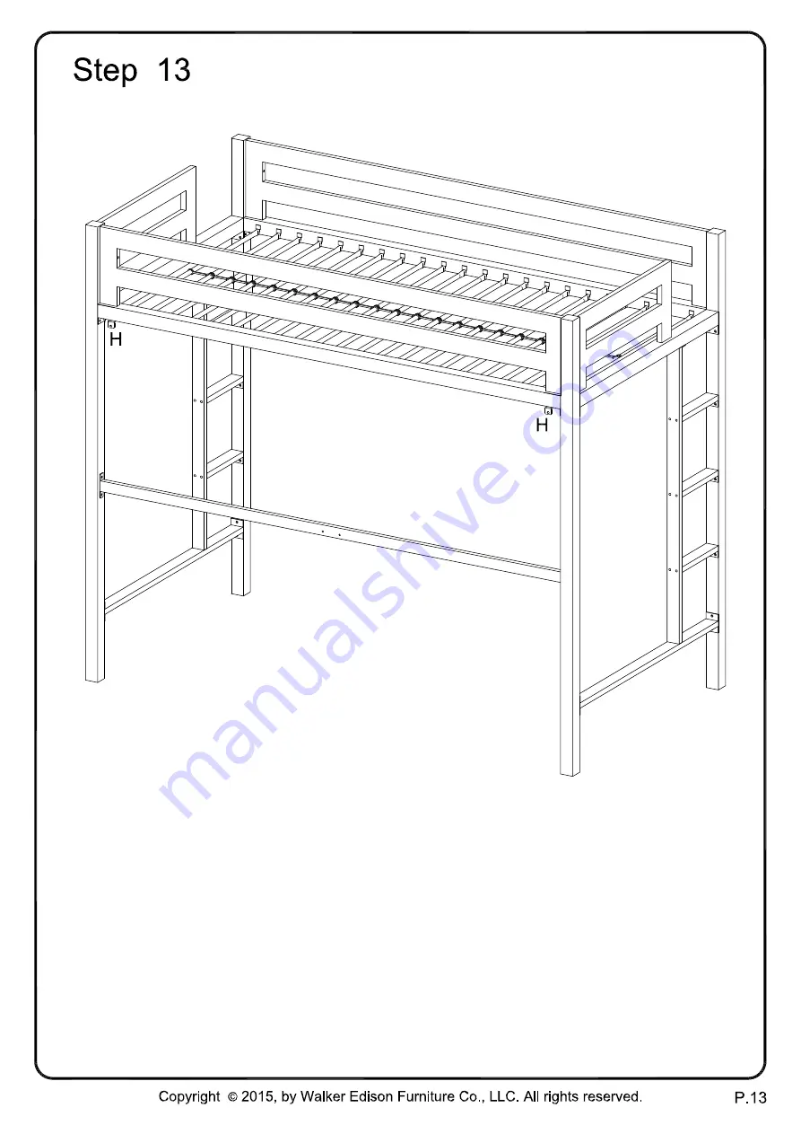 Walker Edison BTSQTOL Assembly Instructions Manual Download Page 13