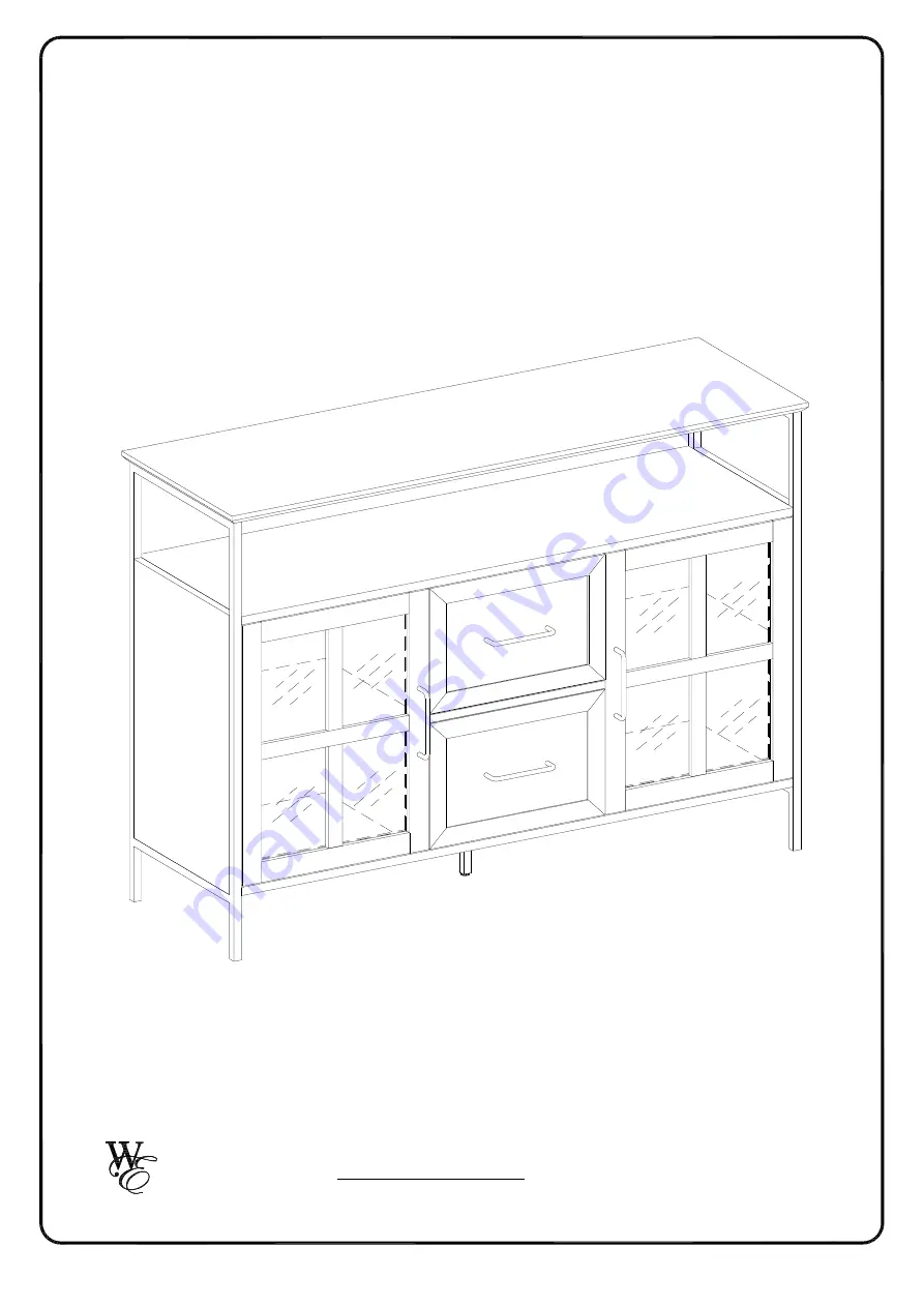 Walker Edison BU48RAD3D Assembly Instructions Manual Download Page 1