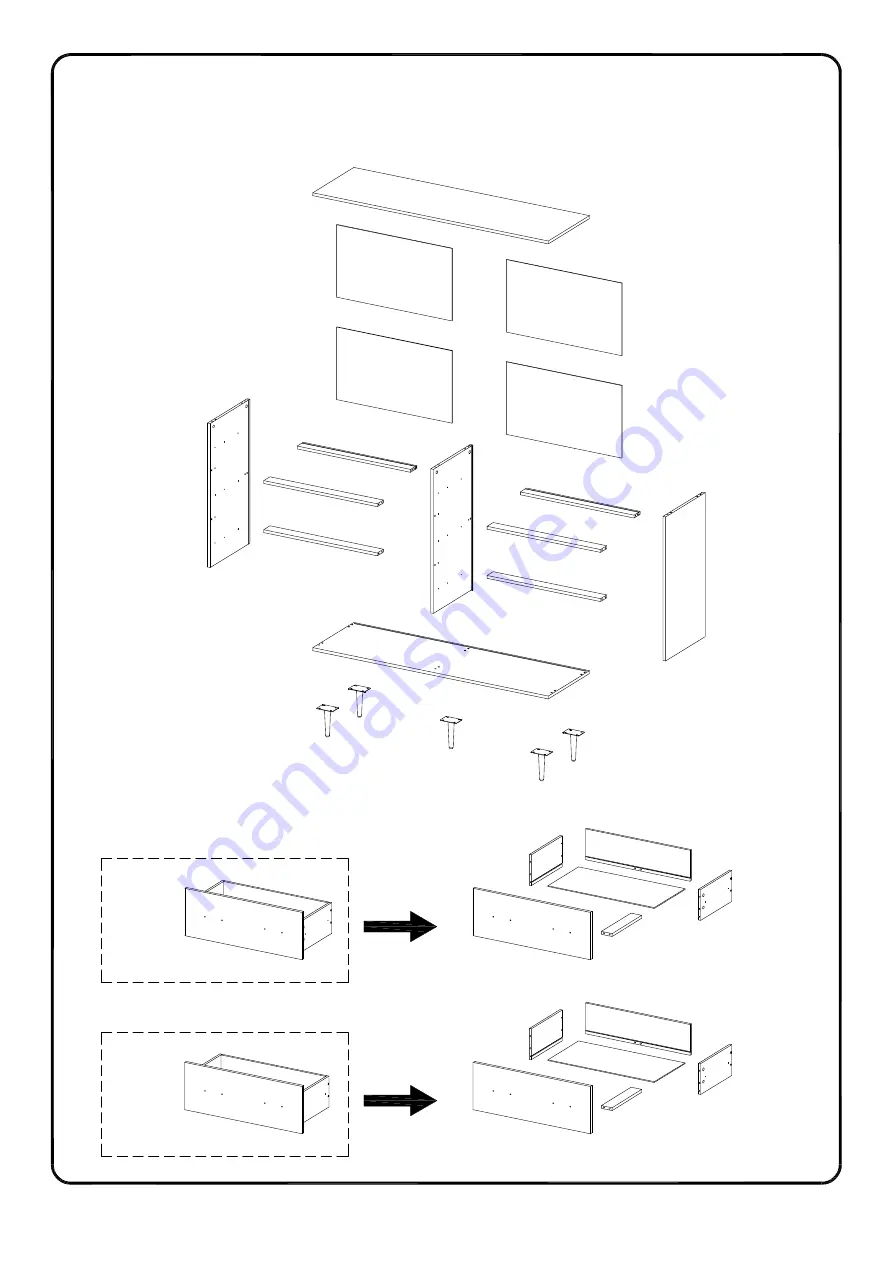 Walker Edison BU52SV6D Assembly Instructions Manual Download Page 3