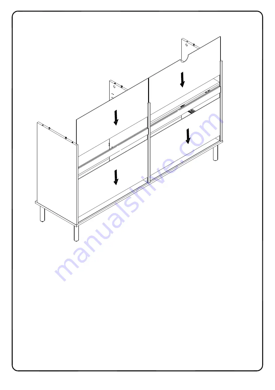 Walker Edison BU56KIN2DD Assembly Instructions Manual Download Page 13