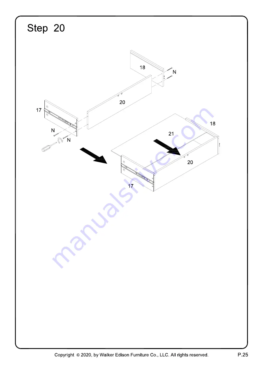 Walker Edison BU56SBD3DR Скачать руководство пользователя страница 25