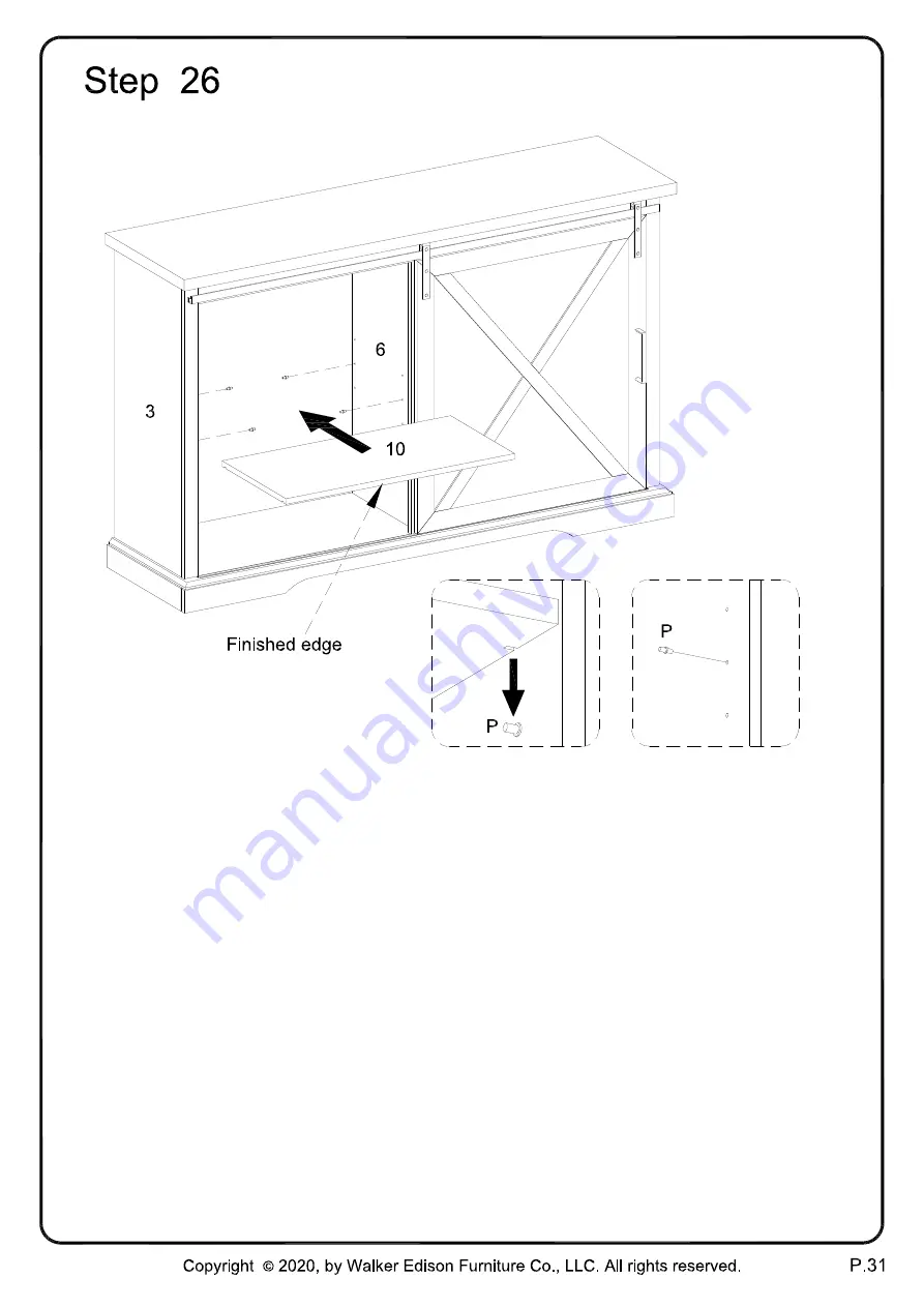 Walker Edison BU56SBD3DR Скачать руководство пользователя страница 31