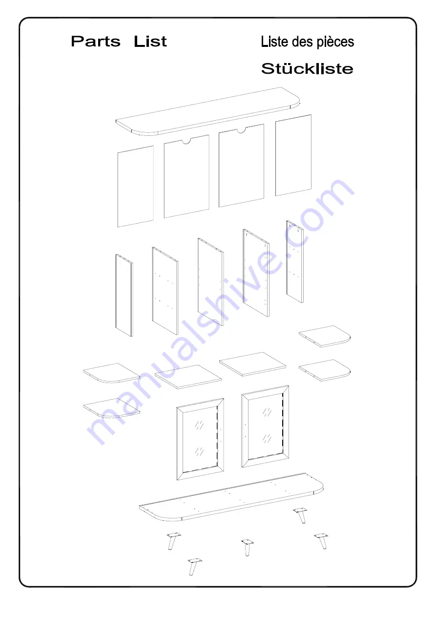 Walker Edison BU58FRAN2D Assembly Instructions Manual Download Page 6