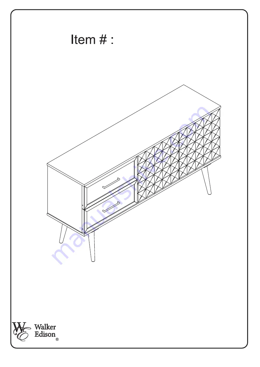 Walker Edison BU58TESSW Assembly Instructions Manual Download Page 1