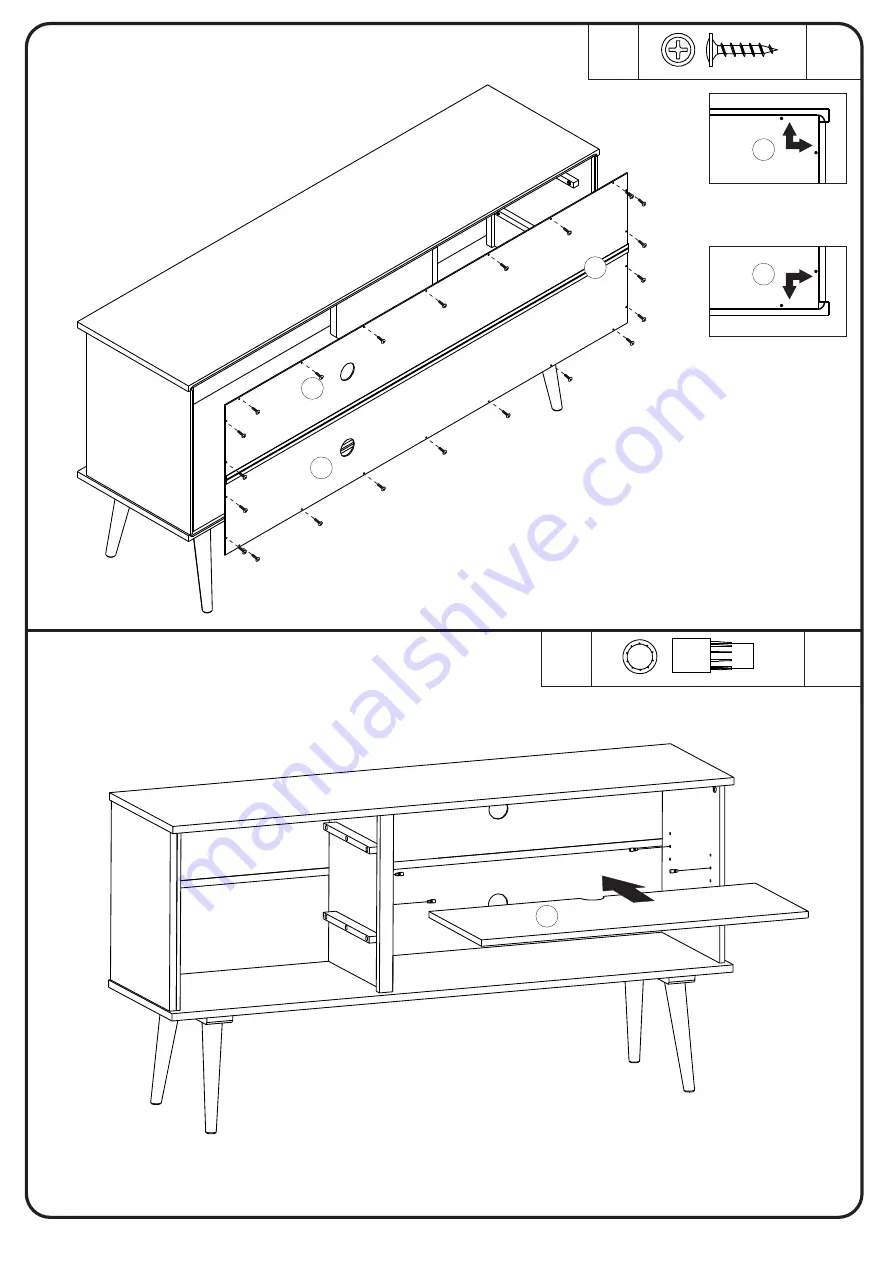 Walker Edison BU58TESSW Assembly Instructions Manual Download Page 8