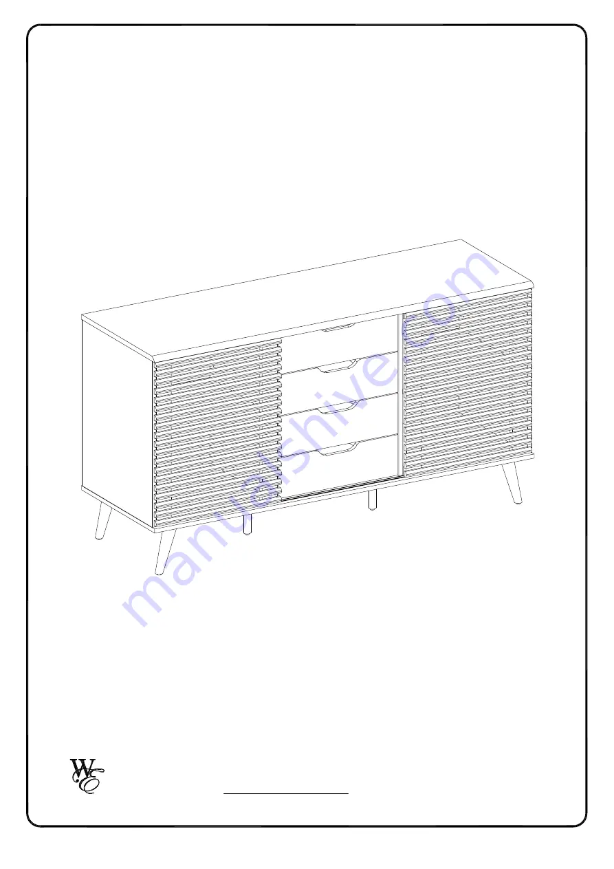 Walker Edison BU59HAV4DR Assembly Instructions Manual Download Page 1