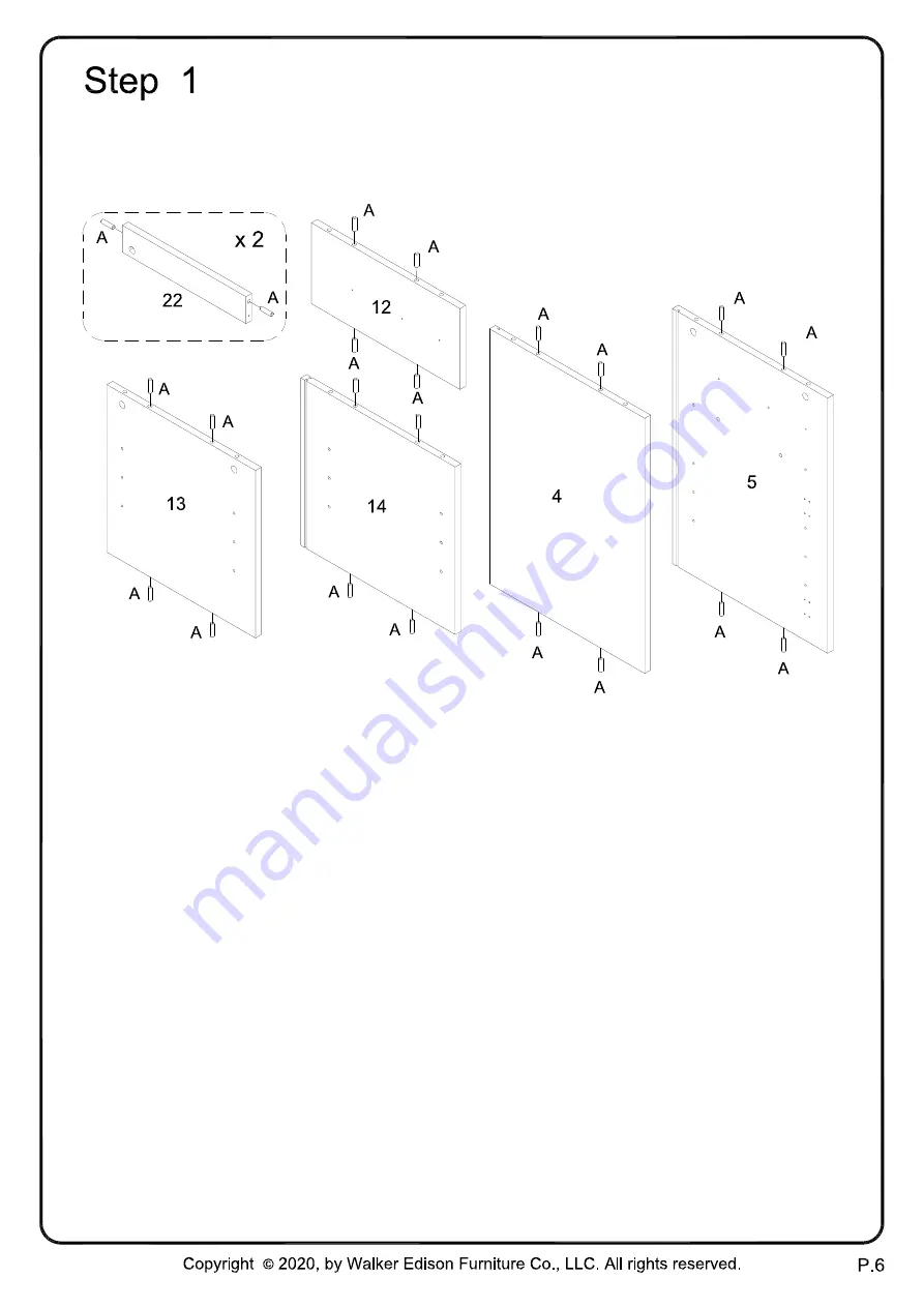 Walker Edison BU60BALWM Скачать руководство пользователя страница 6