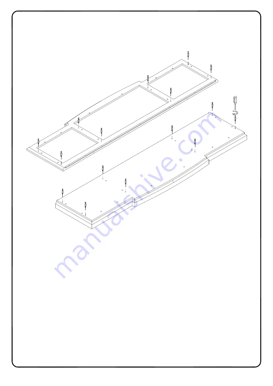 Walker Edison BU60LANFW Assembly Instructions Manual Download Page 5