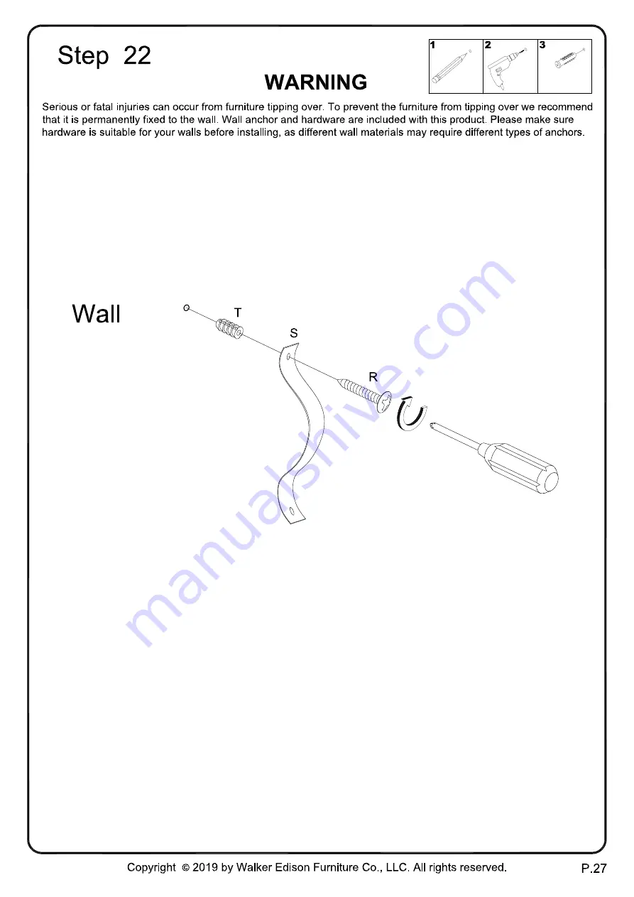 Walker Edison BU62LAU4D Assembly Instructions Manual Download Page 27