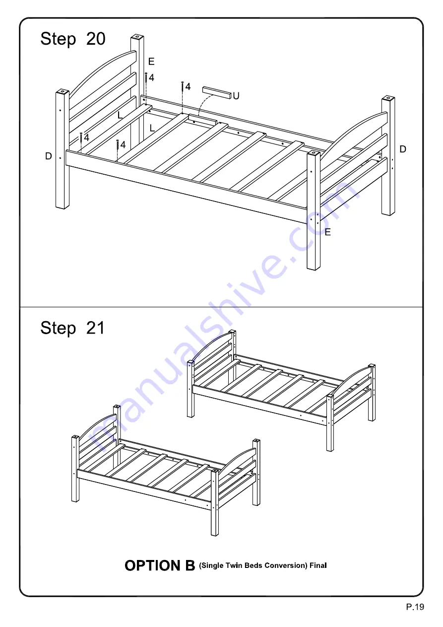 Walker Edison BWSTOT Assembly Instructions Manual Download Page 19