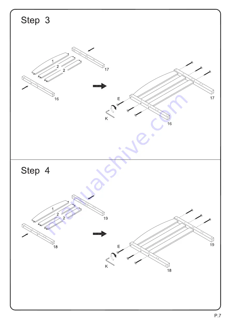 Walker Edison BWTOD Assembly Instructions Manual Download Page 7