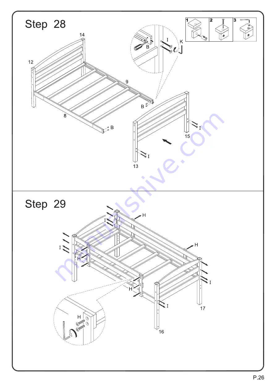 Walker Edison BWTOD Assembly Instructions Manual Download Page 26