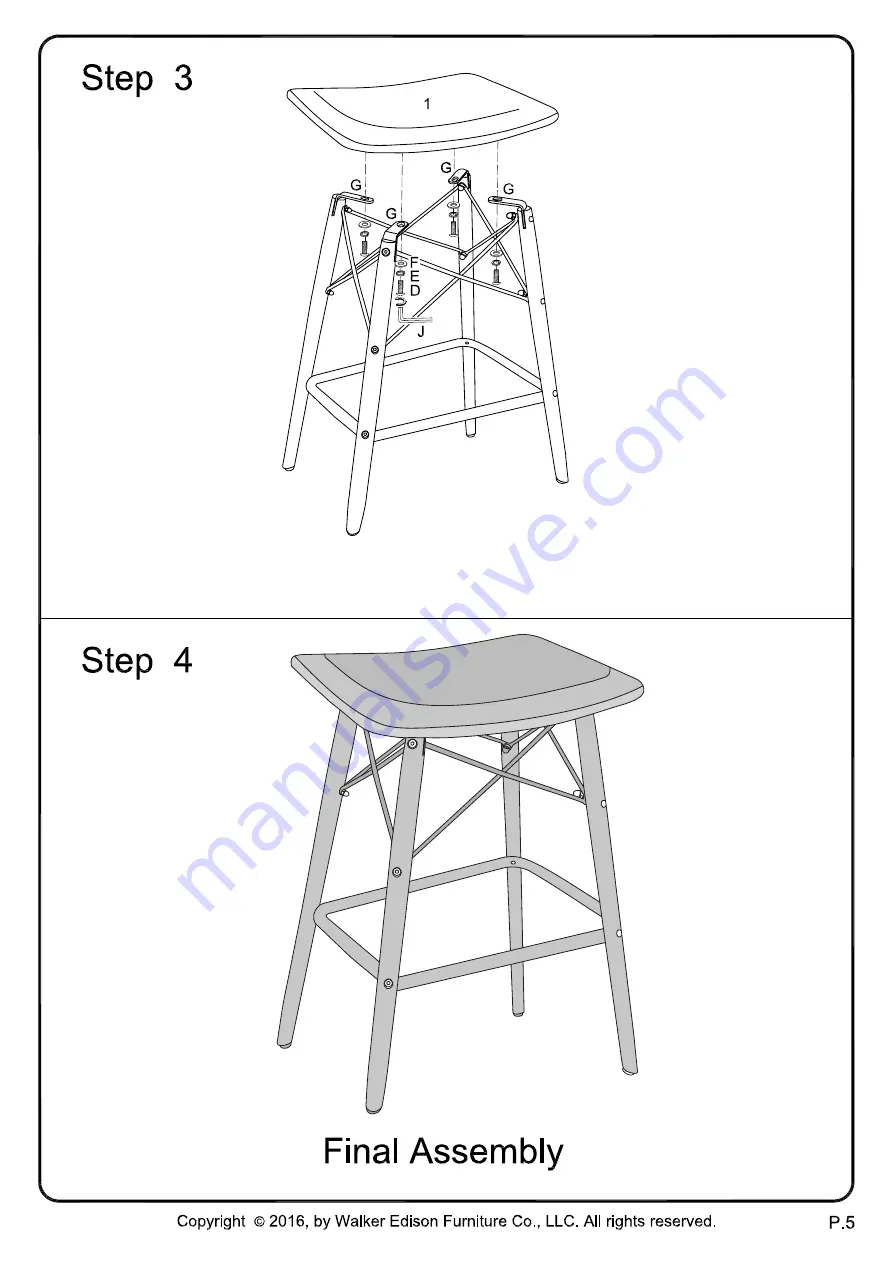 Walker Edison CHRM26 Скачать руководство пользователя страница 5