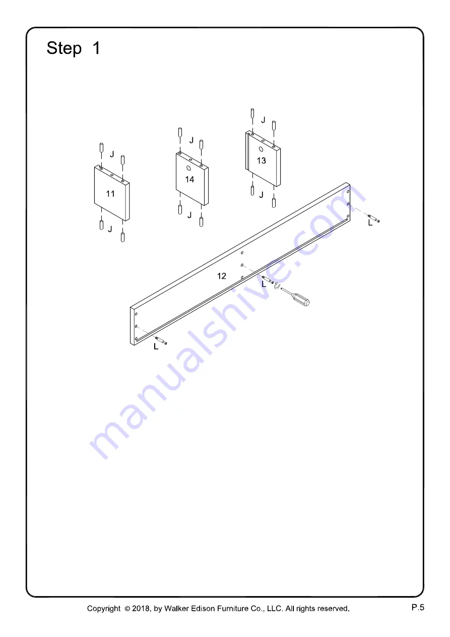 Walker Edison D36ARLO Assembly Instructions Manual Download Page 5