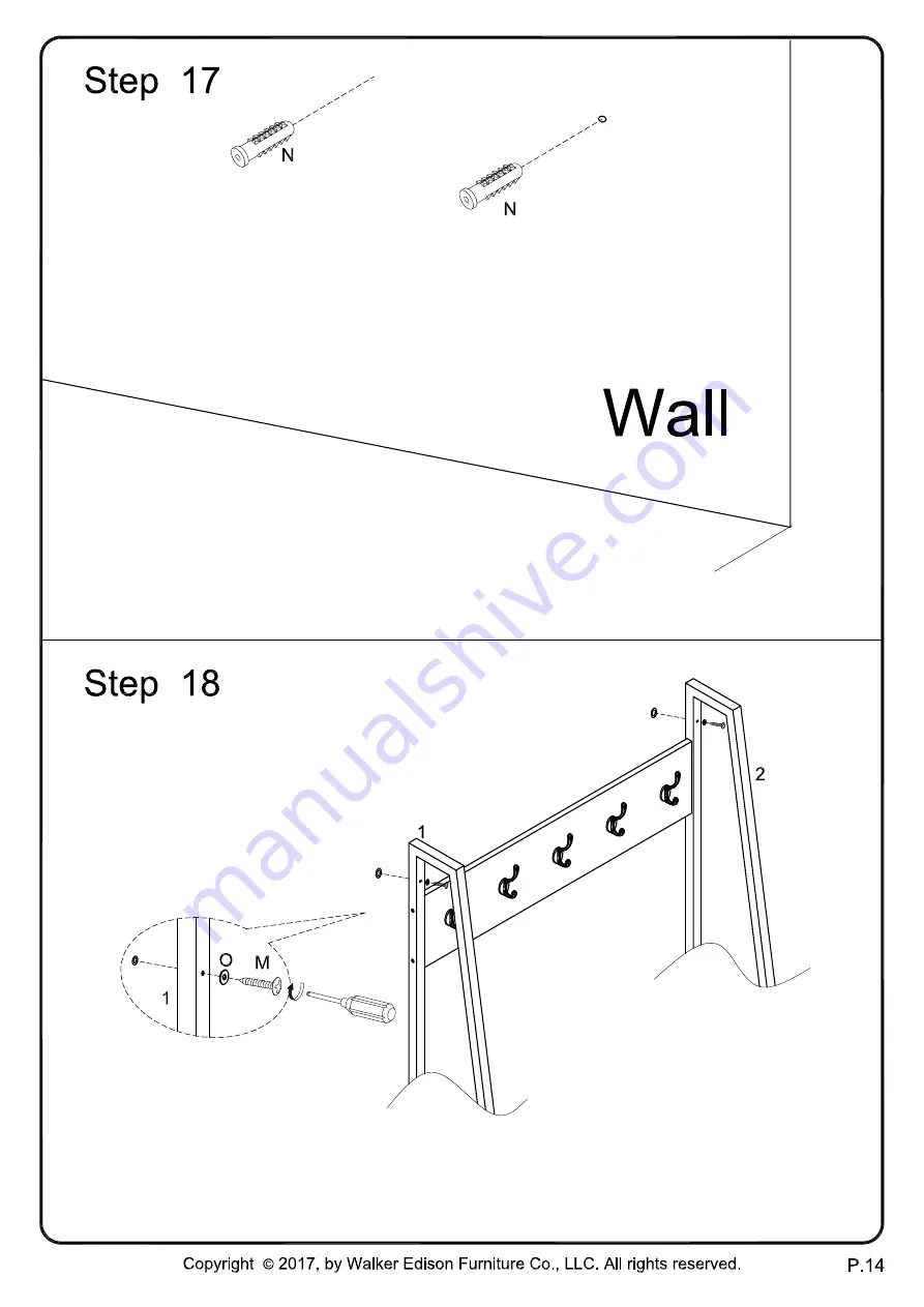 Walker Edison HT72FIN Скачать руководство пользователя страница 14