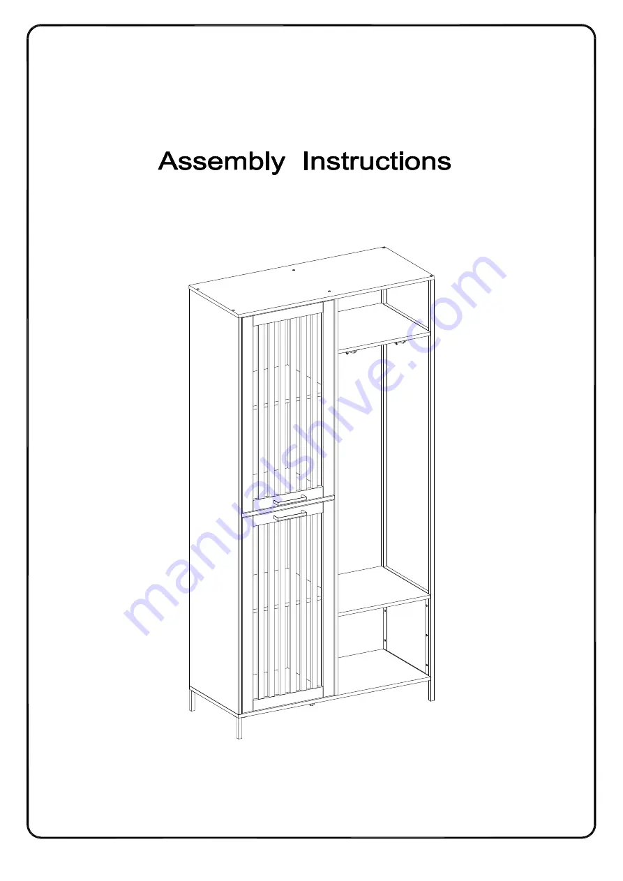 Walker Edison HT72SLD Assembly Instructions Manual Download Page 1