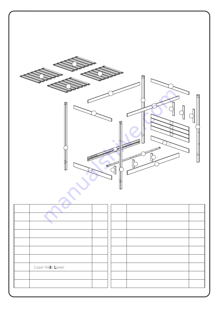 Walker Edison ISLB5C Assembly Instructions Manual Download Page 3