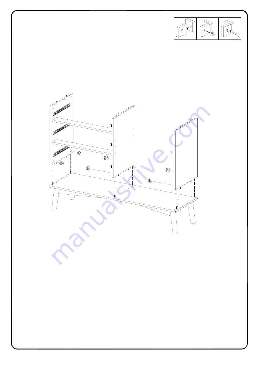 Walker Edison Mid-Century AH52CMC Assembly Instructions Manual Download Page 17