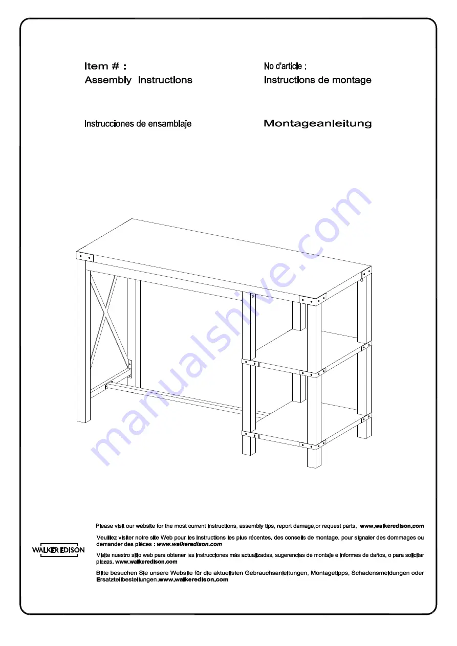 Walker Edison MTXD5E Скачать руководство пользователя страница 1