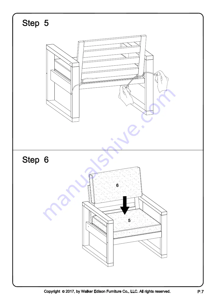 Walker Edison OWOSCHOT Assembly Instructions Manual Download Page 7