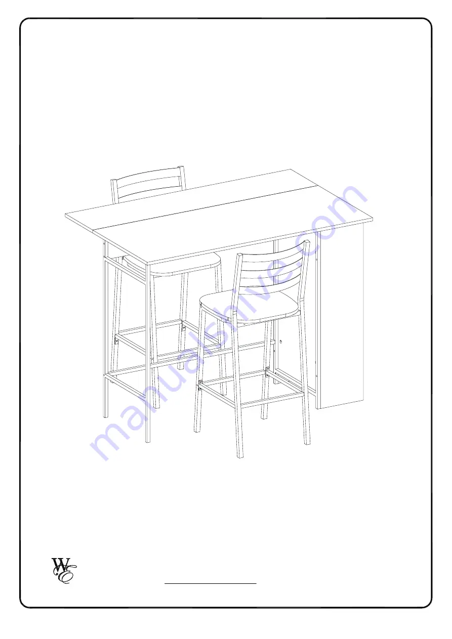 Walker Edison TW48LNSB3P Assembly Instructions Manual Download Page 1