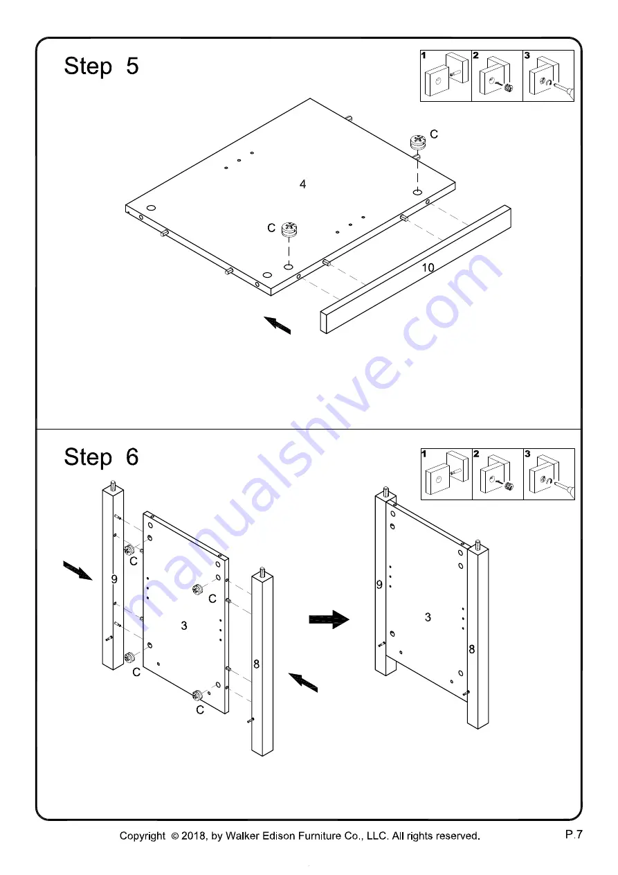 Walker Edison W448D1D Instructions Manual Download Page 7