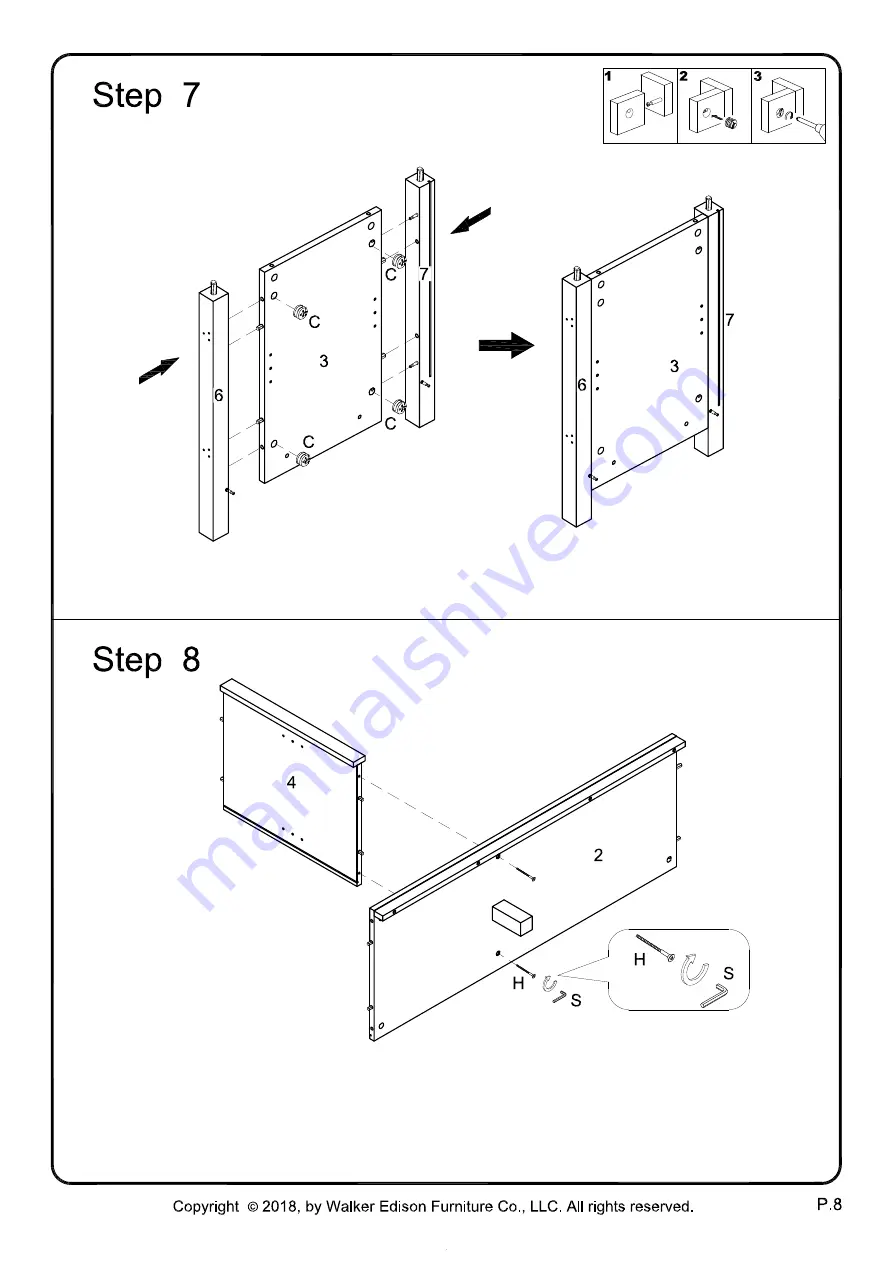 Walker Edison W448D1D Instructions Manual Download Page 8