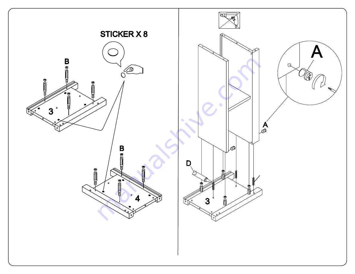 Walker Edison W44CFD Assembly Instructions Manual Download Page 7