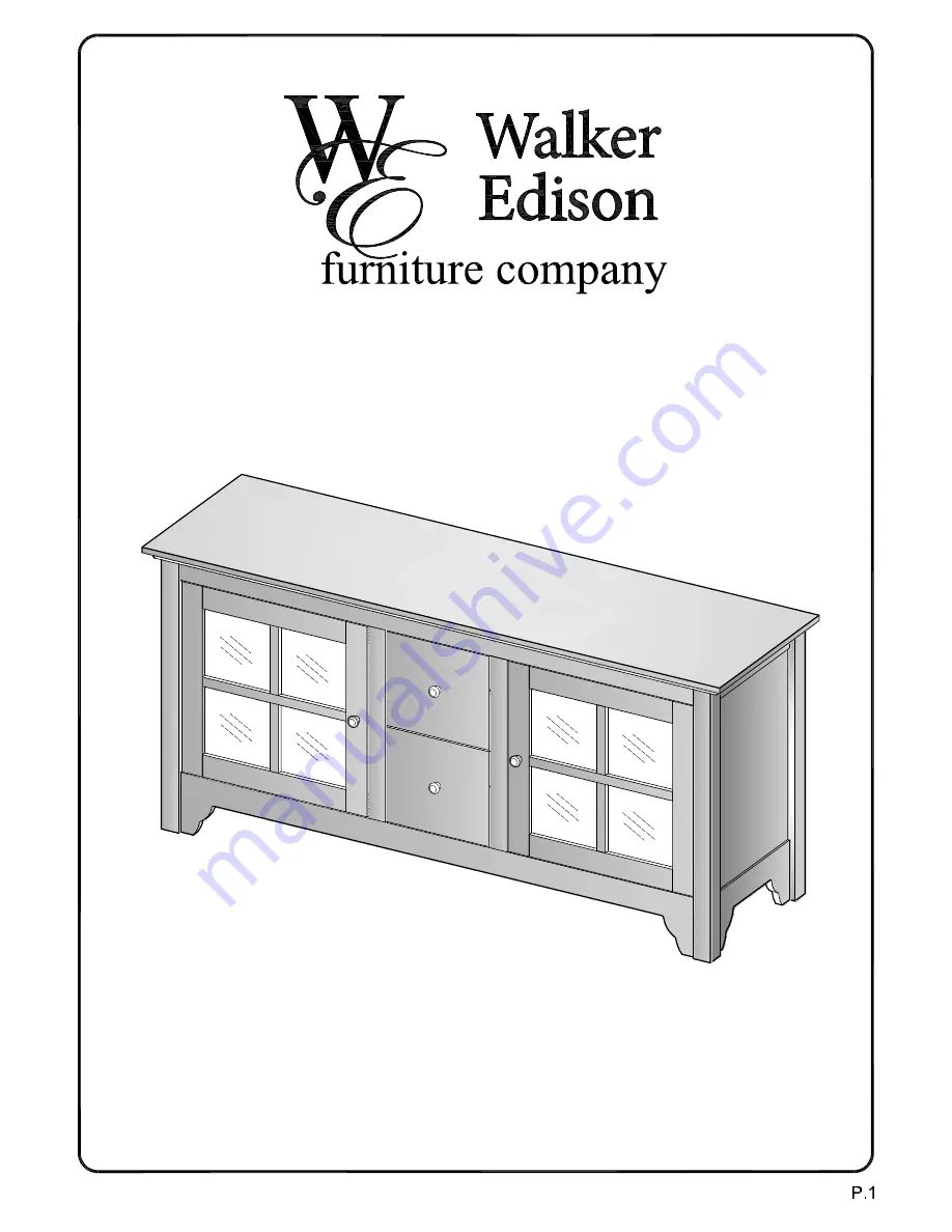 Walker Edison W52C2DW Assembly Instructions Manual Download Page 1