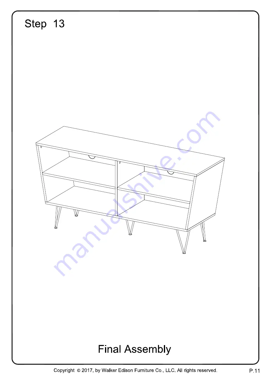 Walker Edison W52CRO Assembly Instructions Manual Download Page 11