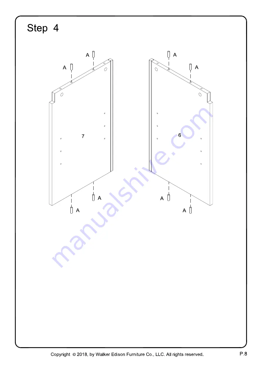 Walker Edison W52HBSBD Скачать руководство пользователя страница 8