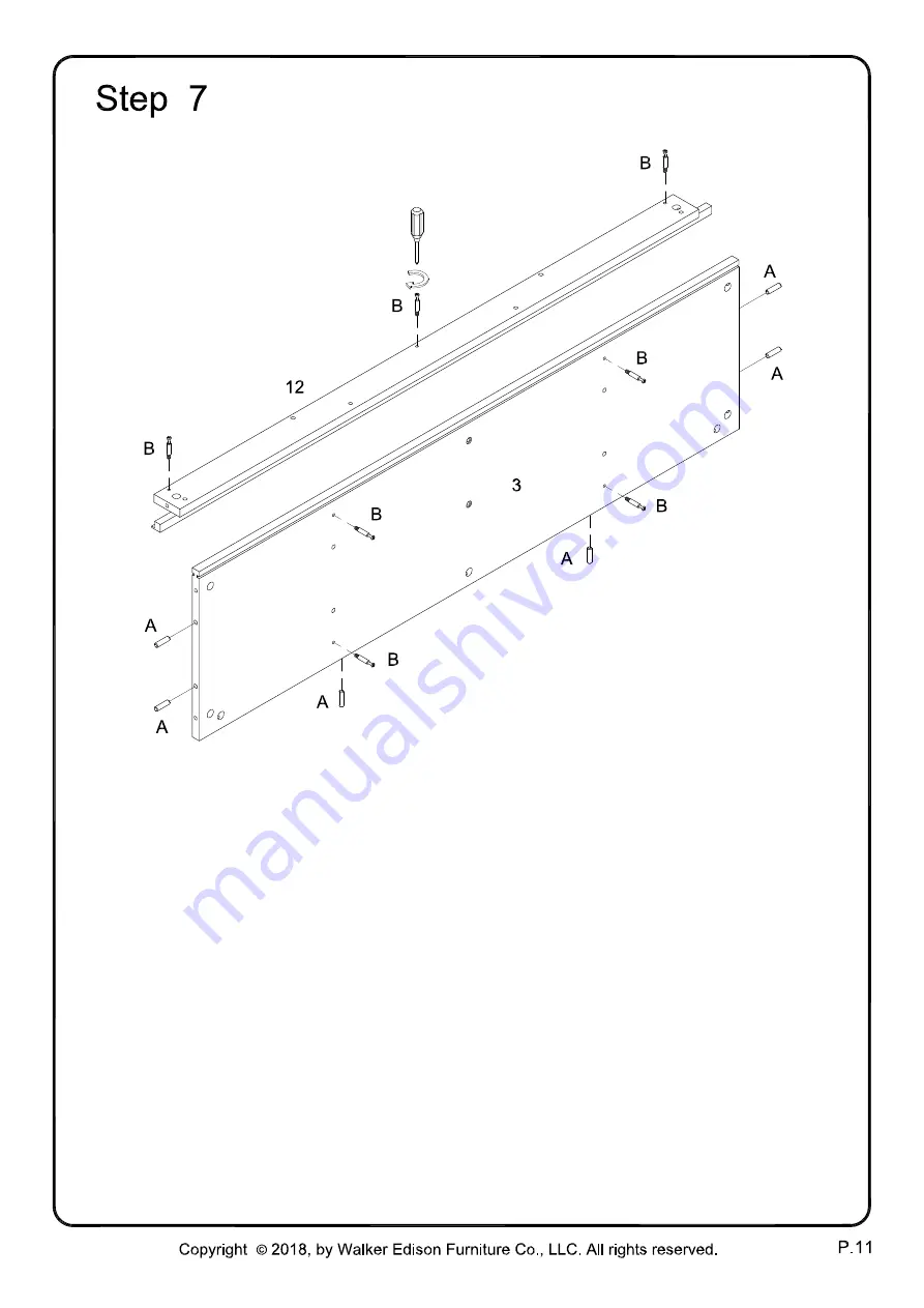 Walker Edison W52HBSBD Assembly Instructions Manual Download Page 11