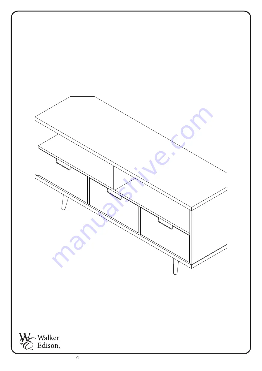 Walker Edison W52IV3DCRN Assembly Instruction Manual Download Page 1