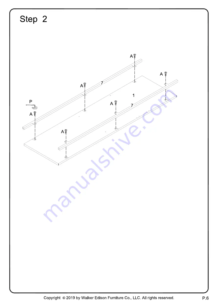 Walker Edison W52SOI2D Assembly Instructions Manual Download Page 6