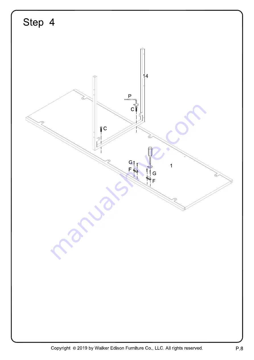 Walker Edison W52SOI2D Assembly Instructions Manual Download Page 8