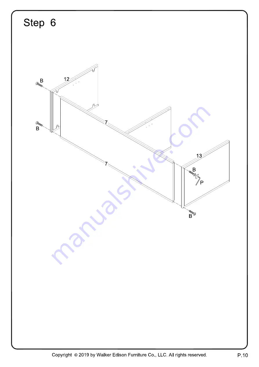 Walker Edison W52SOI2D Assembly Instructions Manual Download Page 10